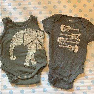 Pair of 3-6 month onesies